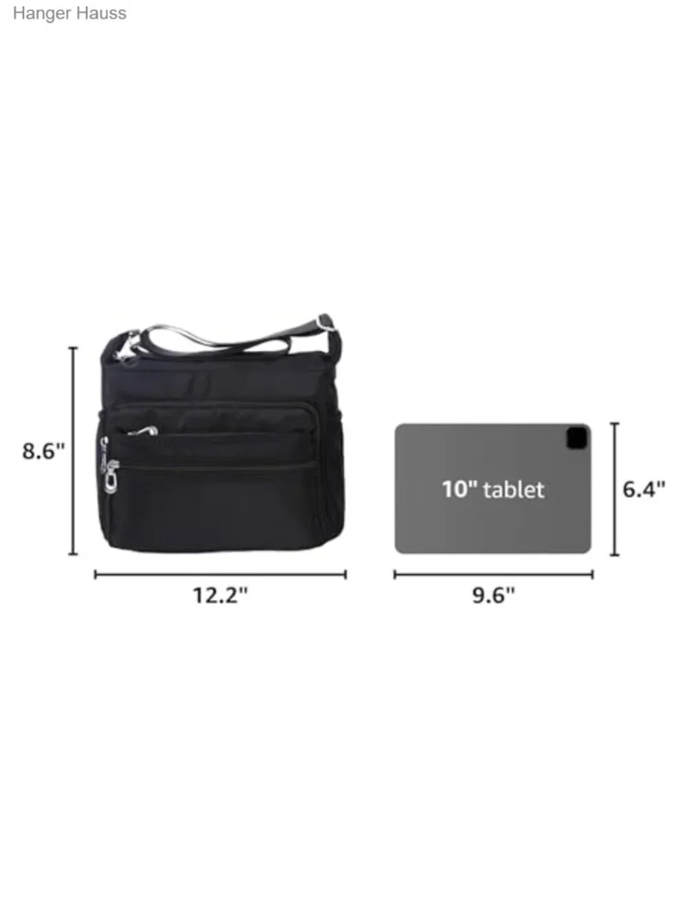 Waterproof Nylon Crossbody Bag with Multiple Pockets for Travel and Daily Use